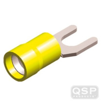 Kabelskor ''U'' Isolerade Gul M5 (5st) QSP Products